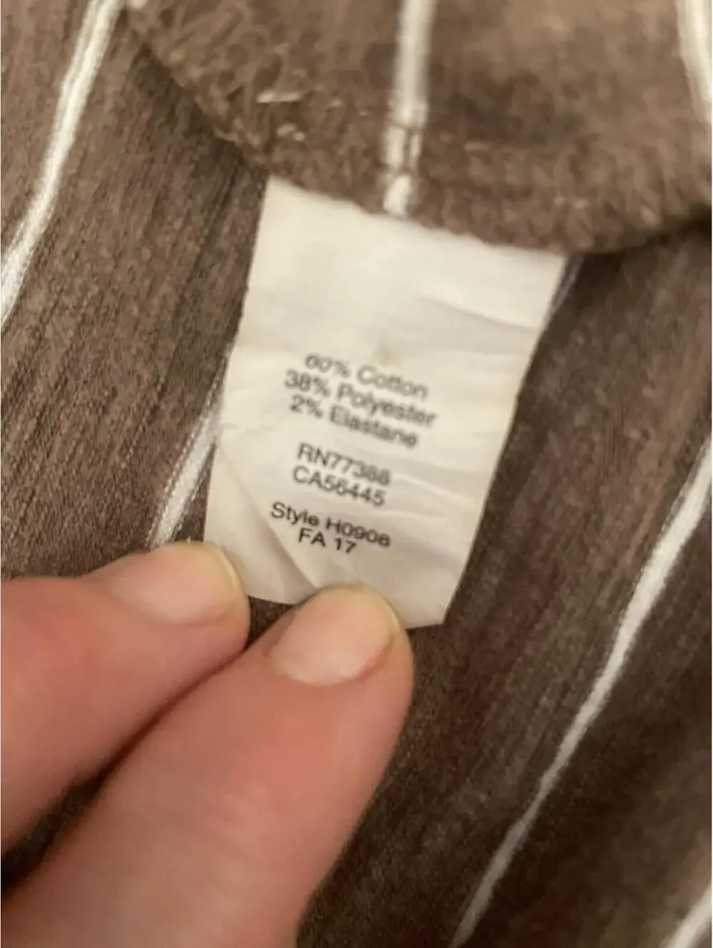 Madewell Striped Turtleneck Top Womens Size Small Brown White Casual Lightweight